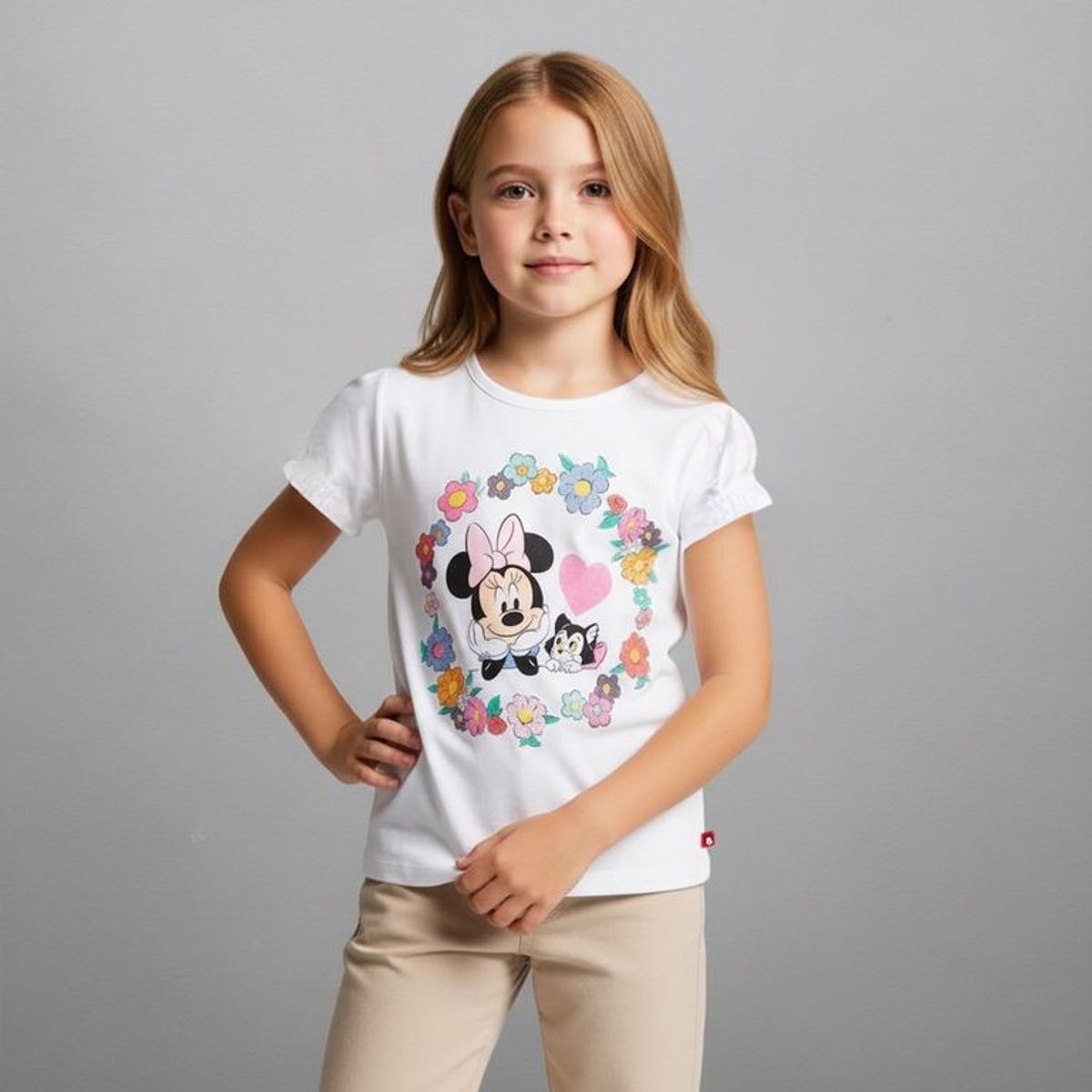 MINNIE - Camiseta Para Niña con Estampado Minnie Manga corta de Algodón Minnie