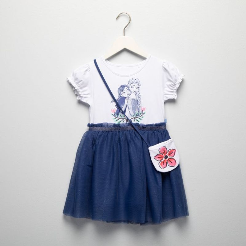 FROZEN - Vestido Tutu para Niña con Estampado de Algodón Frozen