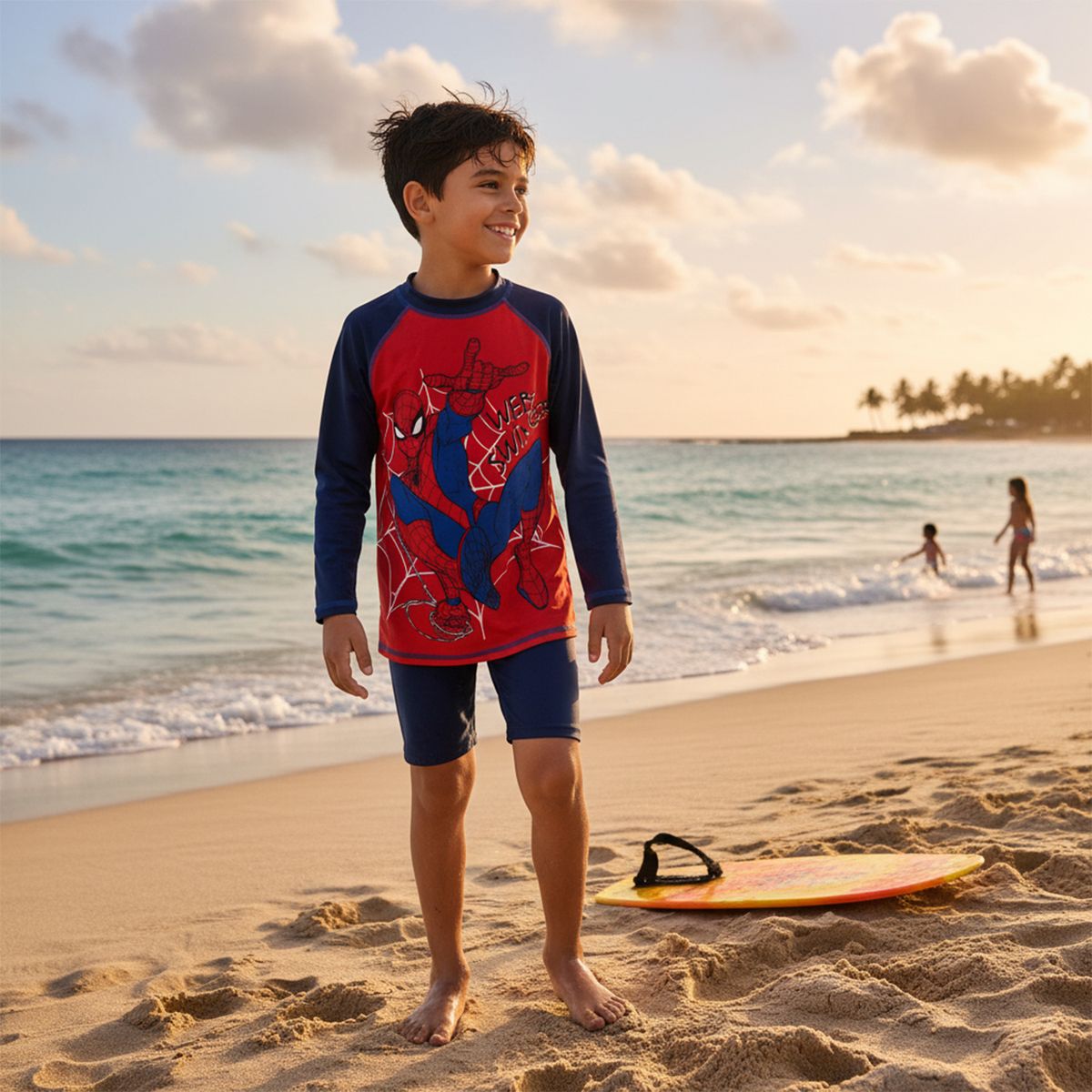 SPIDERMAN - Camiseta UV para Niño con Estampado Manga larga Spiderman