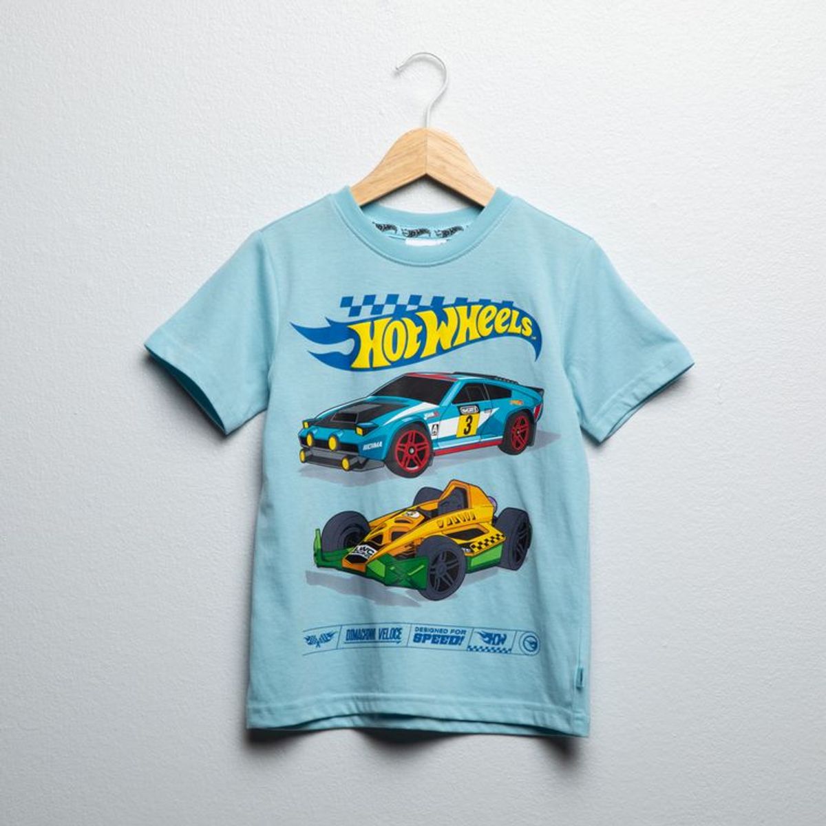 HOT WHEELS - Camiseta Para Niño con Estampado Manga corta de Algodón Hot Wheels