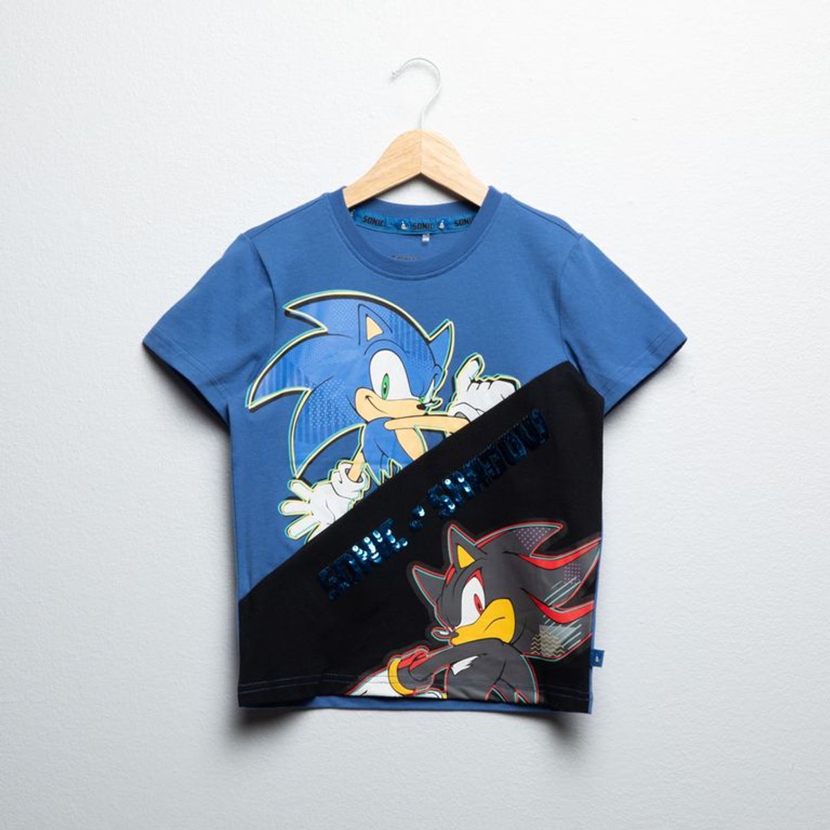 SONIC - Camiseta Para Niño con Estampado Manga corta de Algodón Sonic