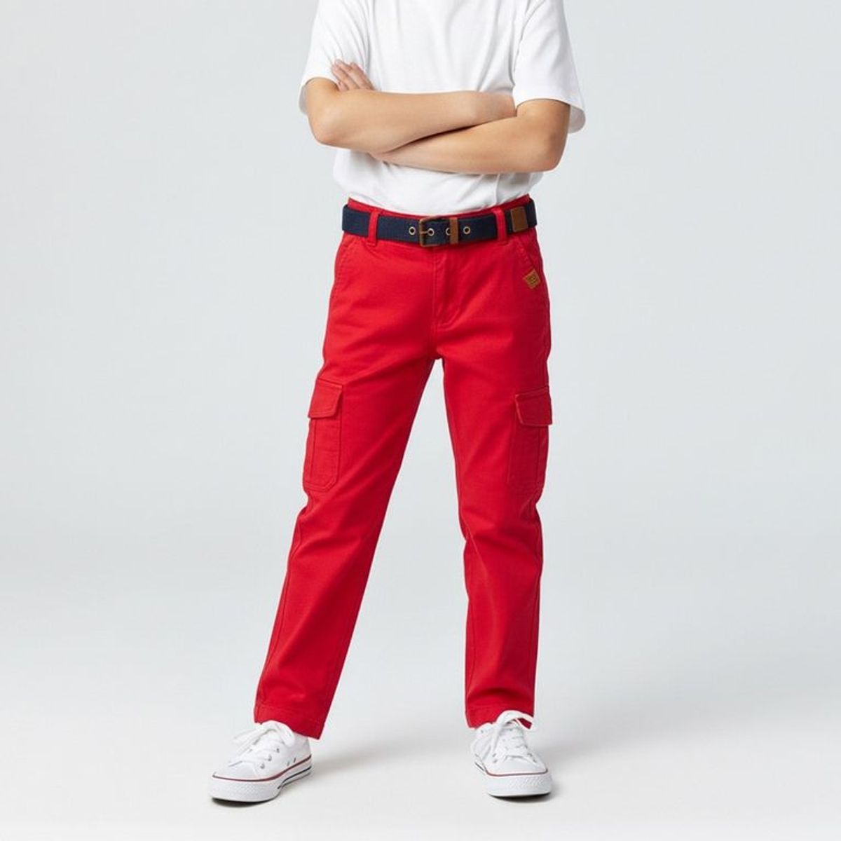 CONIGLIO - Pantalón para Niño Con cinturón de Algodón Coniglio