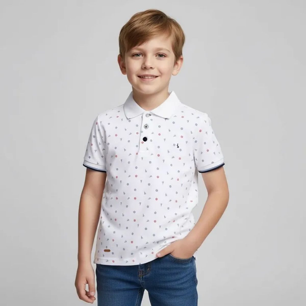 CONIGLIO - Camiseta polo Para Niño con Estampado Con cuello Manga corta de Algodón Coniglio