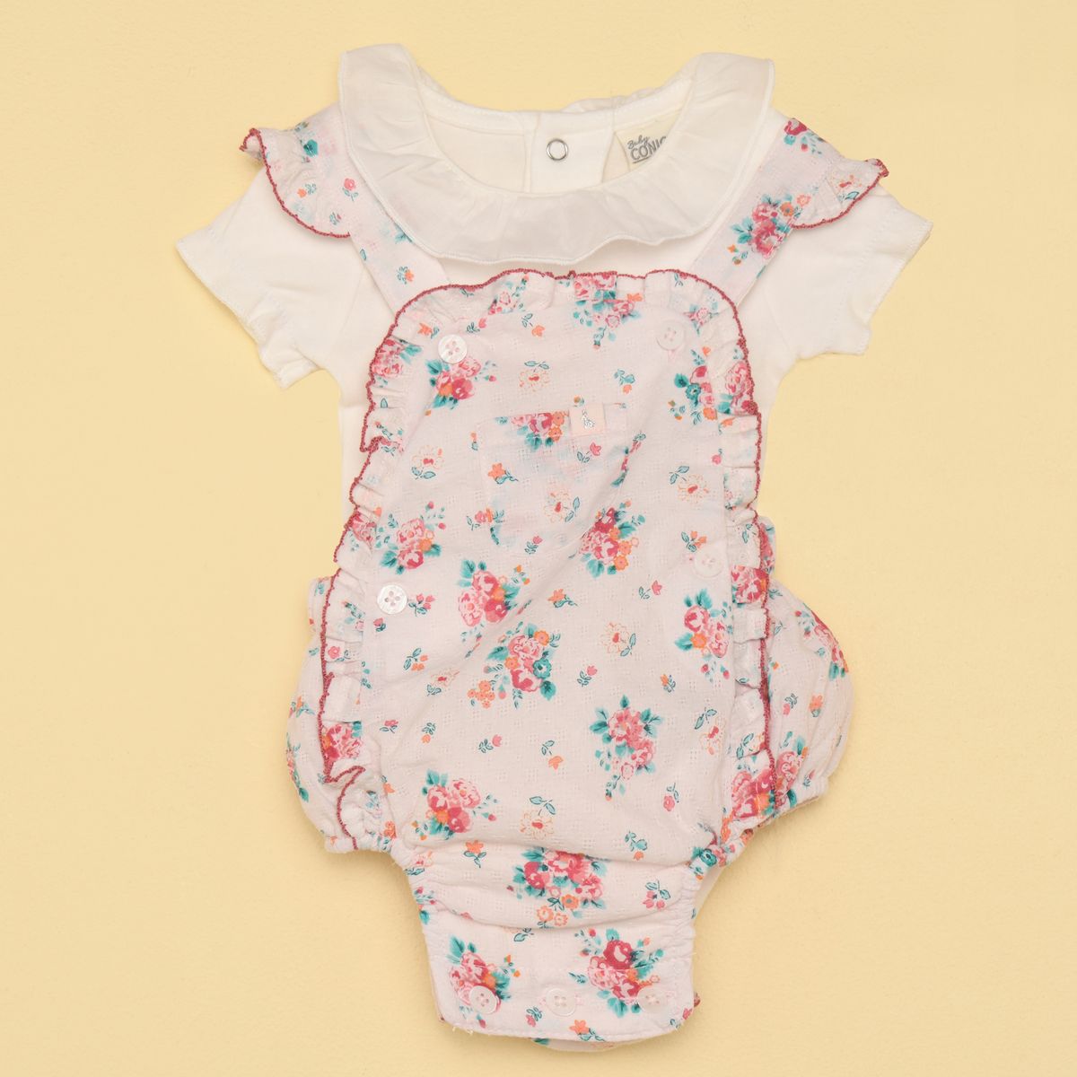 CONIGLIO - Sets Jardinera + Body manga corta para Bebé niña en Algodón Coniglio