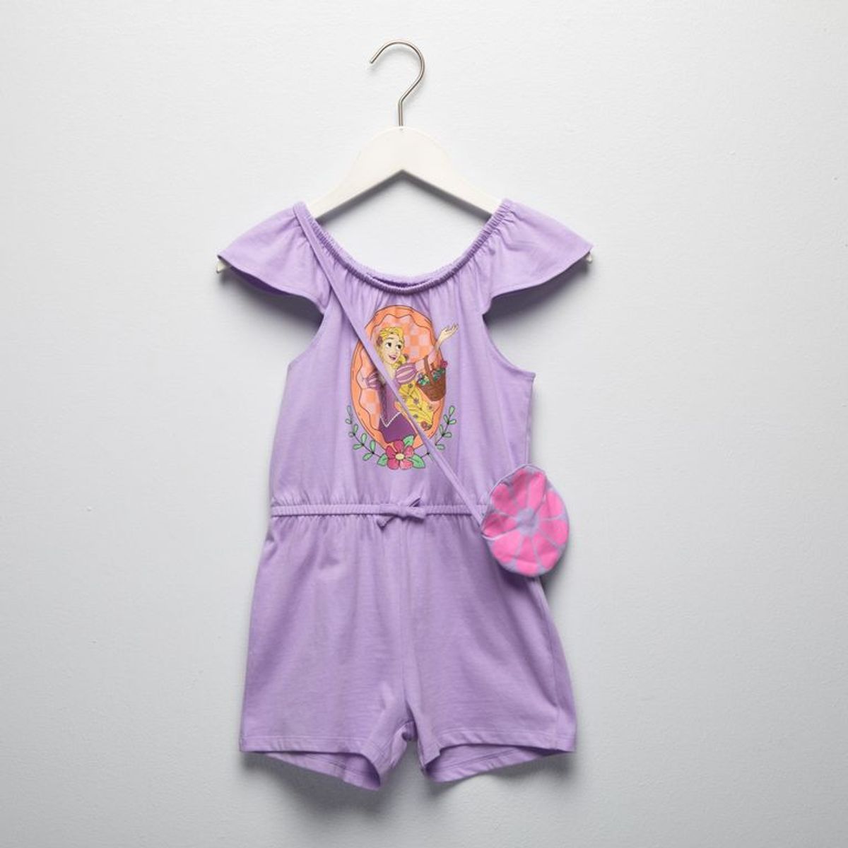 PRINCESS - Enterizo para Niña 2 piezas con Estampado Con accesorio de Algodón Princess