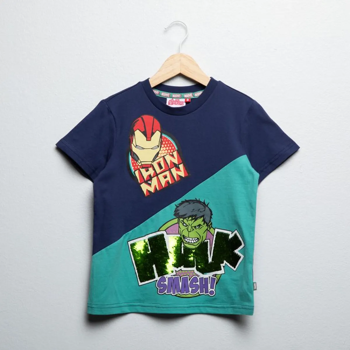 AVENGERS - Camiseta Para Niño con Estampado Avengers Manga corta de Algodón Avengers