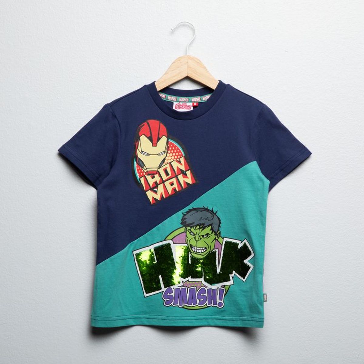 AVENGERS - Camiseta Para Niño con Estampado Avengers Manga corta de Algodón Avengers