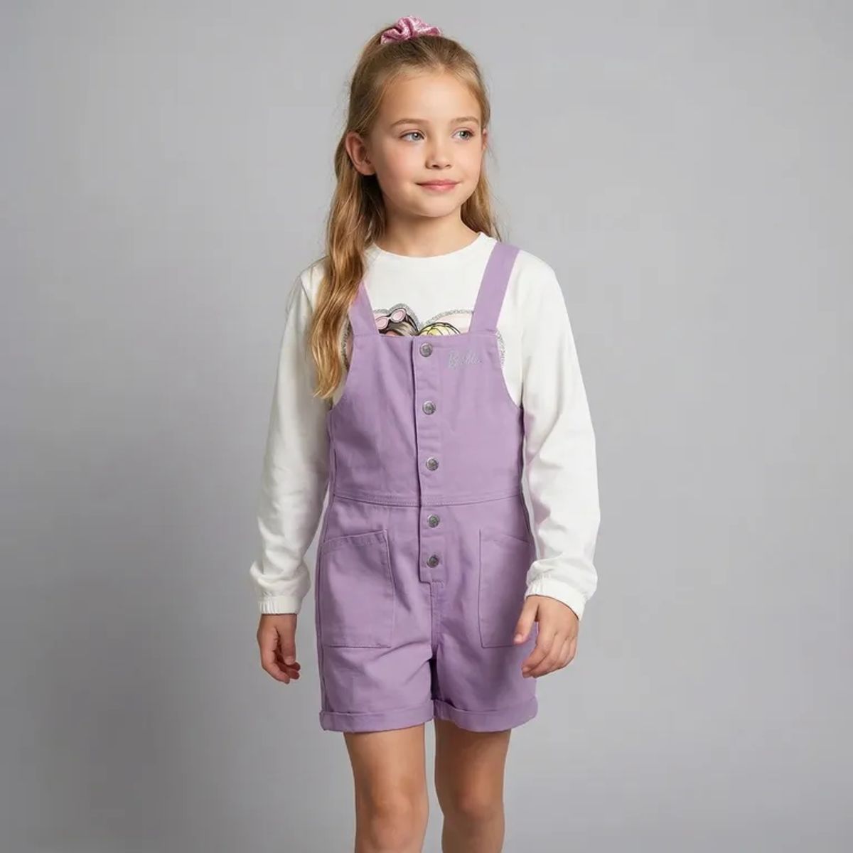 BARBIE - Jardinera para Niña de Algodón Barbie