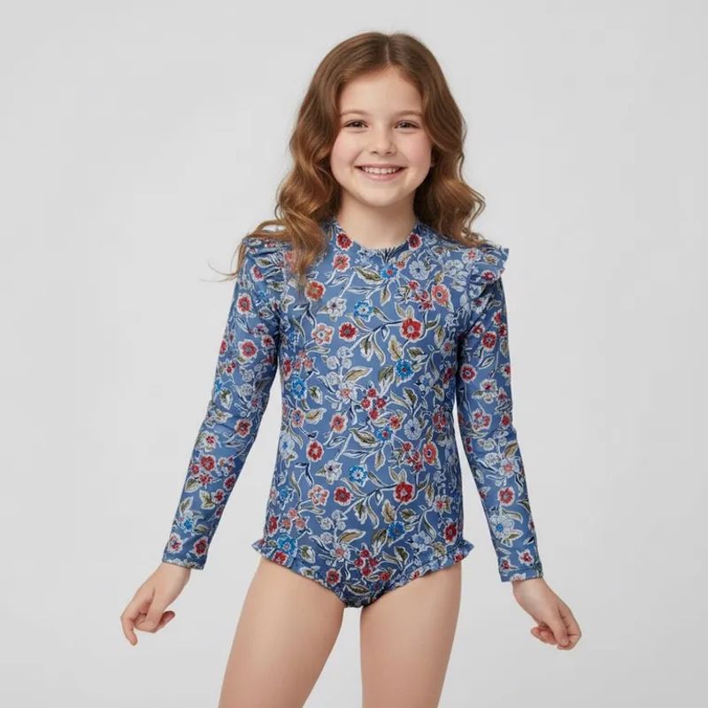CONIGLIO - Vestido de baño para Niña con Estampado Coniglio