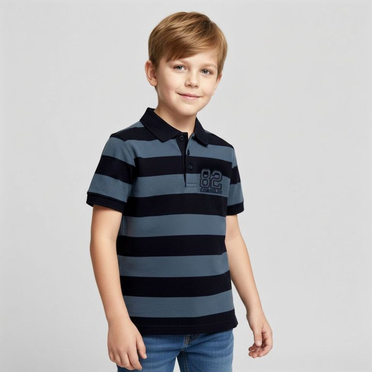CONIGLIO - Camiseta polo Para Niño Con cuello Manga corta de Algodón Coniglio
