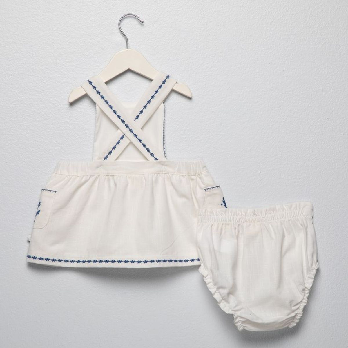 CONIGLIO - Vestido + Calzoncito para Bebé niña de Algodón Coniglio