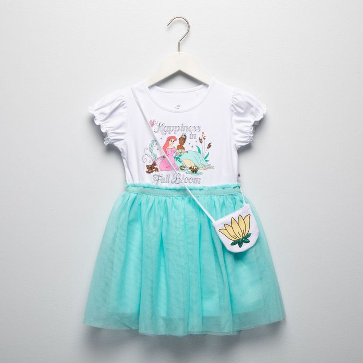 PRINCESS - Vestido para Niña con Estampado Tutu Manga corta de Algodón Princess