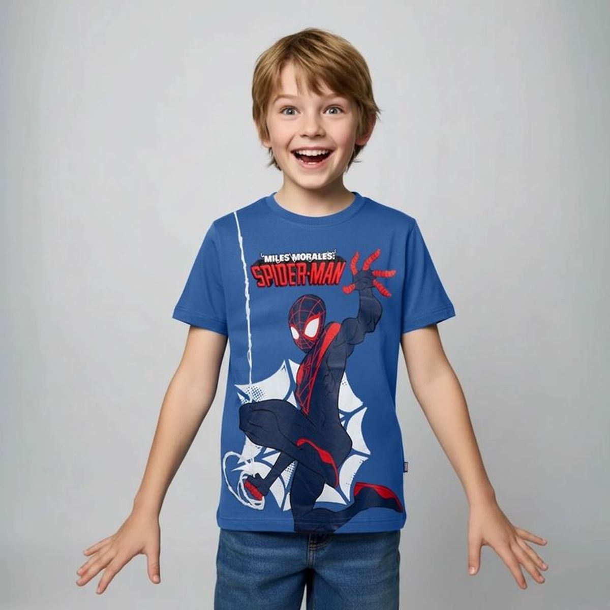 SPIDERMAN - Camiseta Para Niño con Estampado Manga corta de Algodón Spiderman