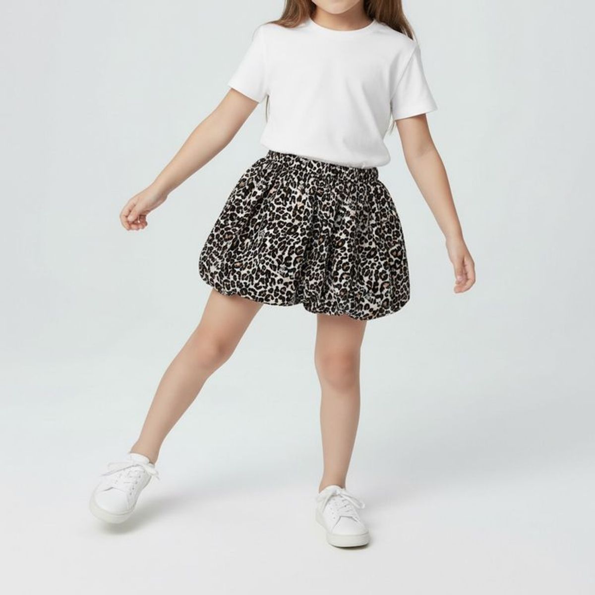 BARBIE - Falda para Niña Animal print Cintura elásticada de Algodón Barbie