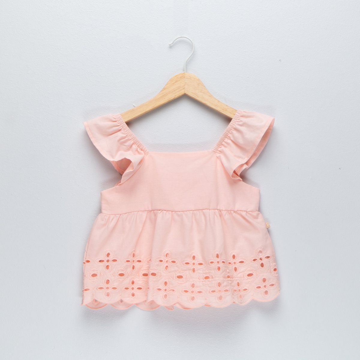 CONIGLIO - Blusa para Niña con Ojalillo de Algodón Coniglio