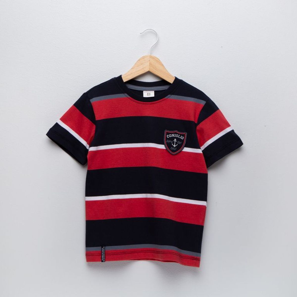 CONIGLIO - Camiseta Para Niño de Rayas Manga corta de Algodón Coniglio