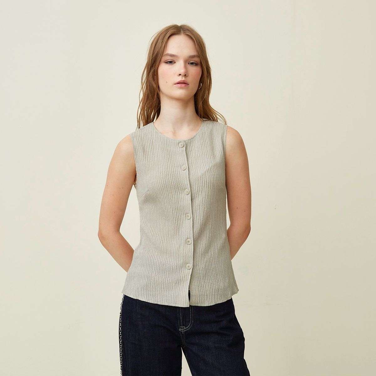 SYBILLA - Blusa Mujer Sin mangas Sybilla