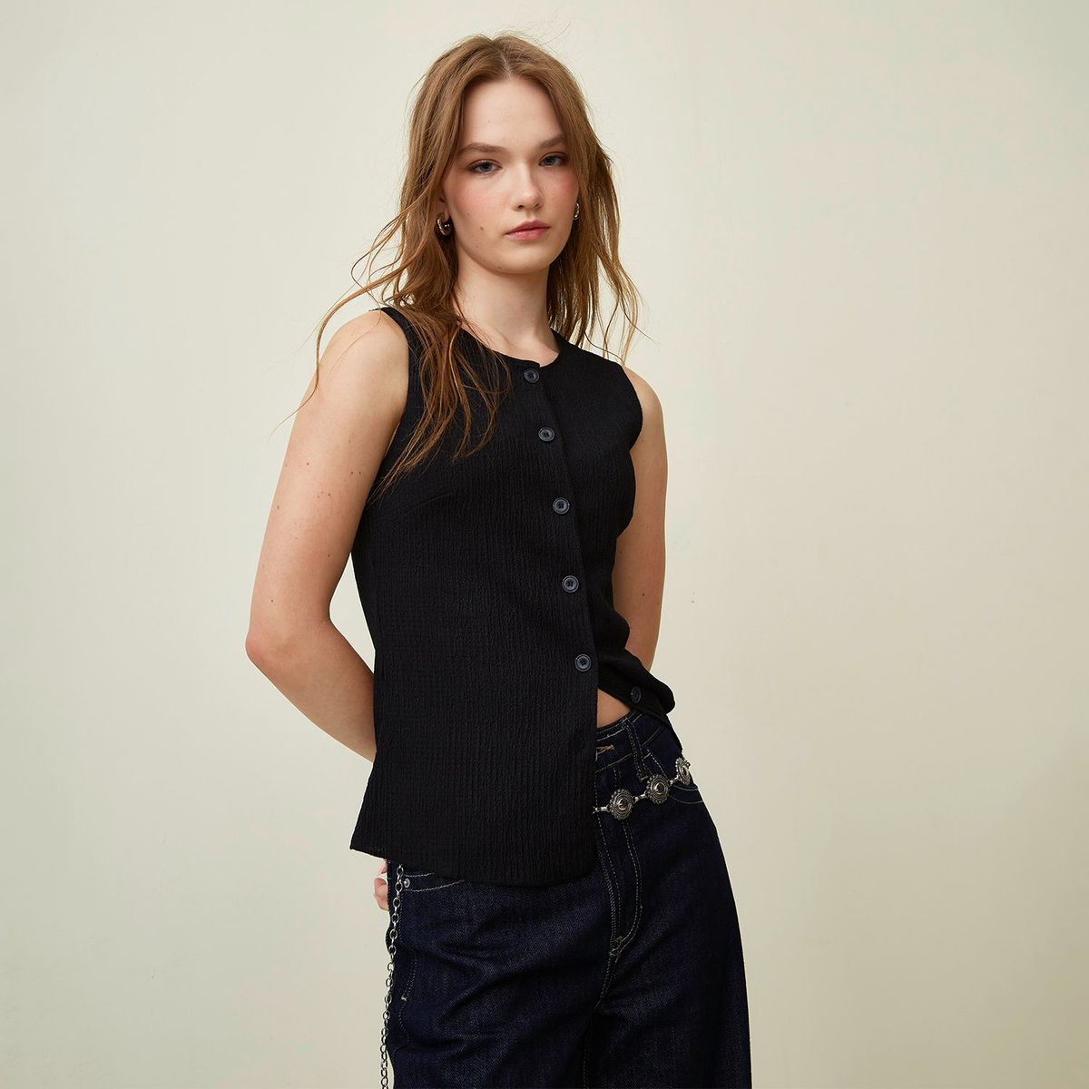 SYBILLA - Blusa Mujer Sin mangas Sybilla