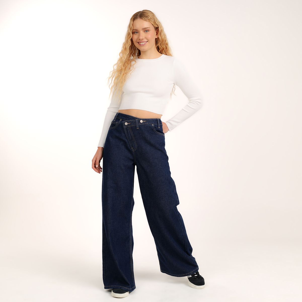 SYBILLA - Jean Wide leg Mujer Tiro medio Sybilla