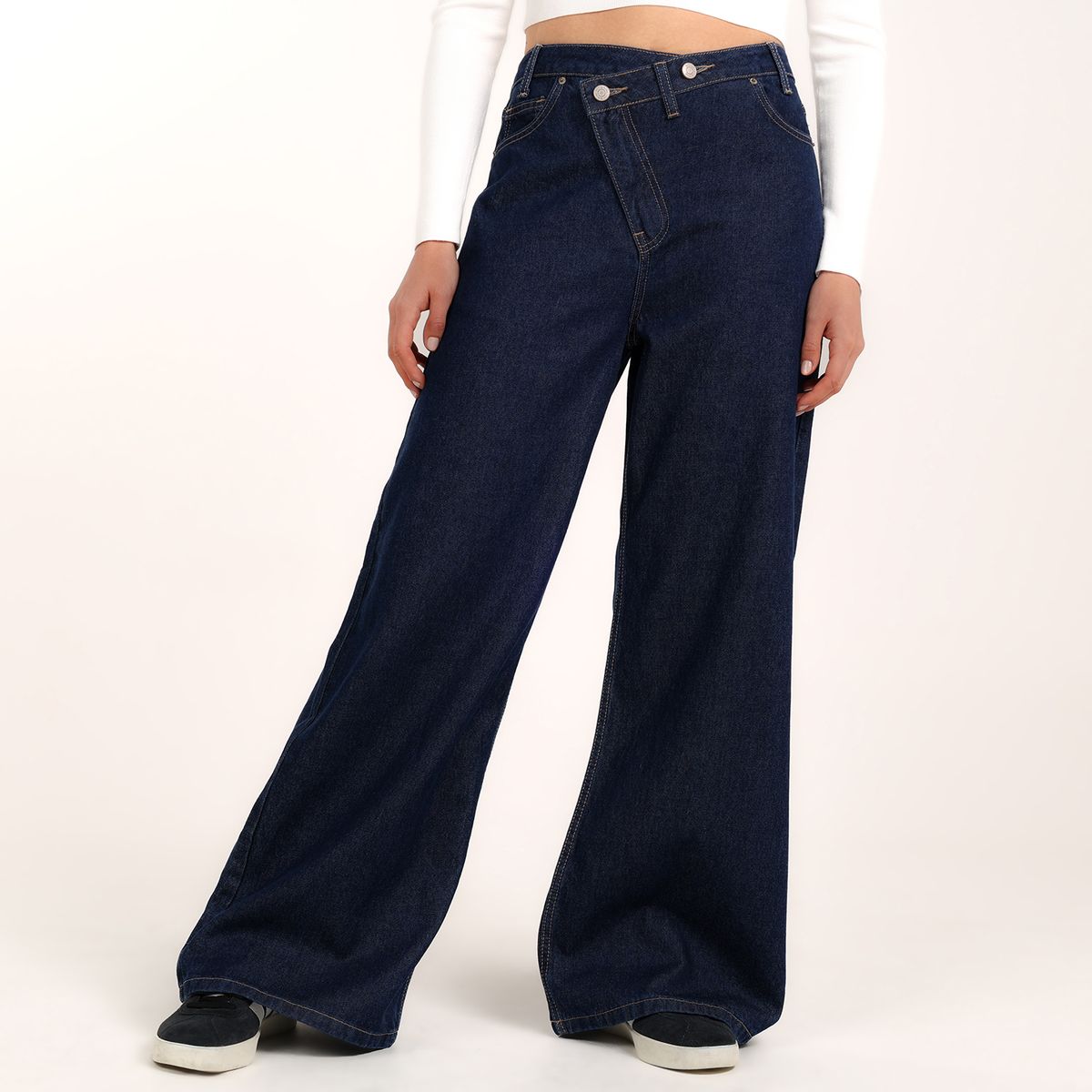 SYBILLA - Jean Wide leg Mujer Tiro medio Sybilla