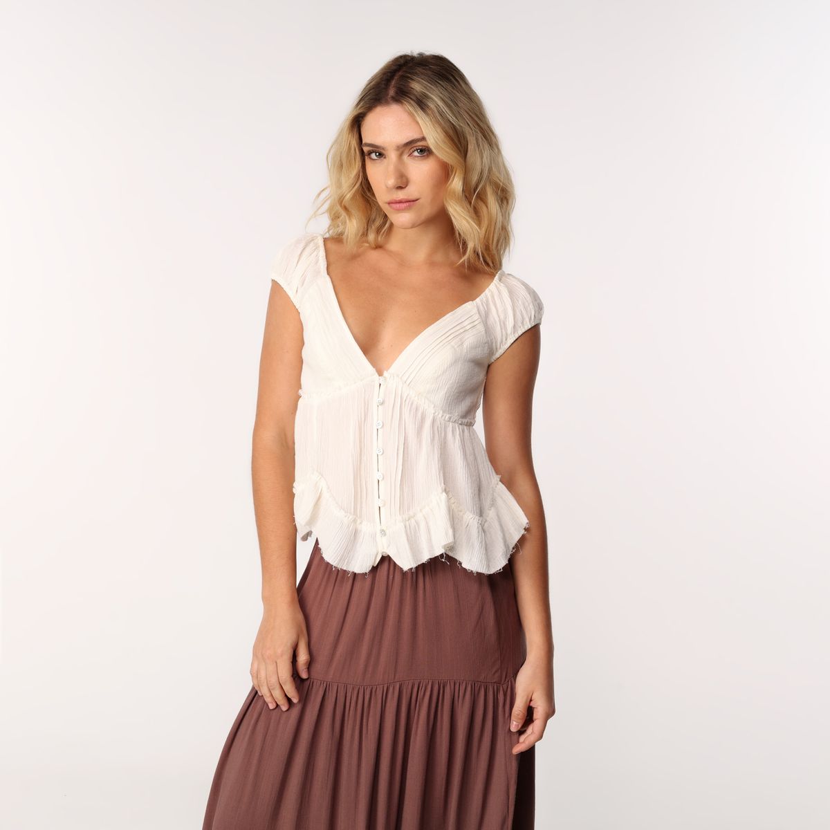 SYBILLA - Camiseta Mujer Manga corta de Algodón Sybilla