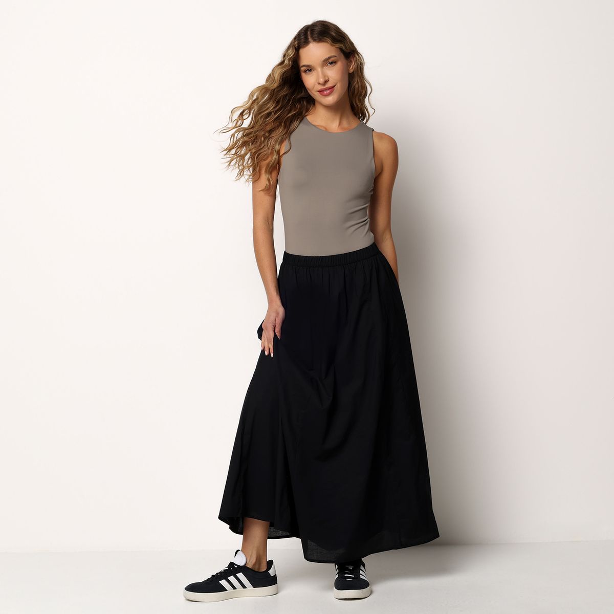 SYBILLA - Falda Maxi Mujer de Algodón Sybilla