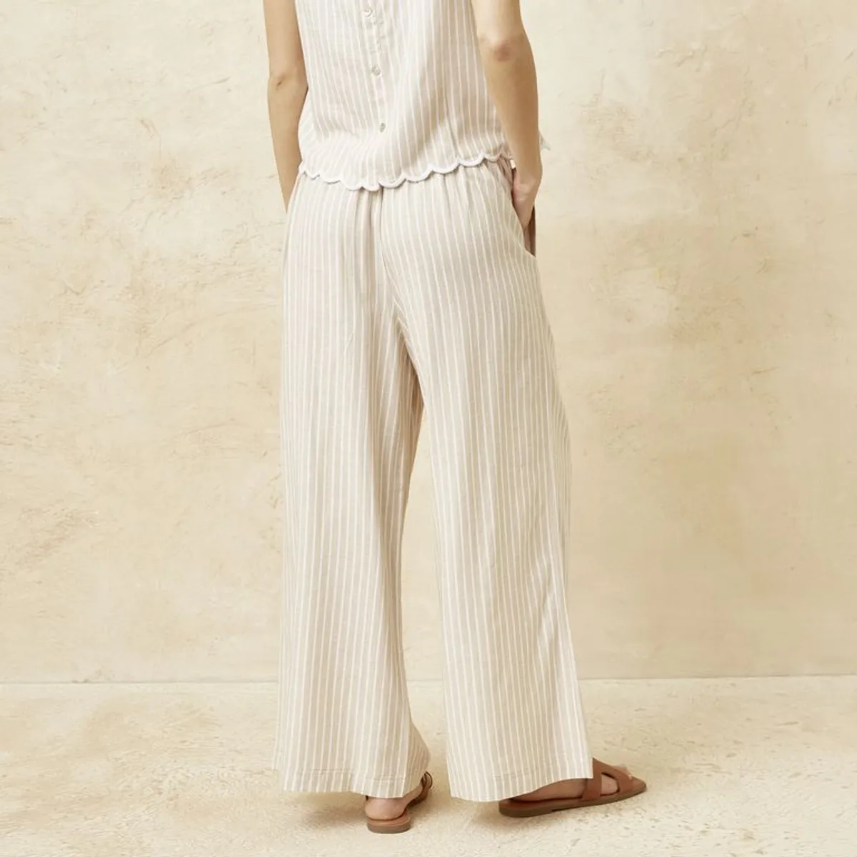 BASEMENT - Pantalón Palazzo Mujer Tiro alto Basement