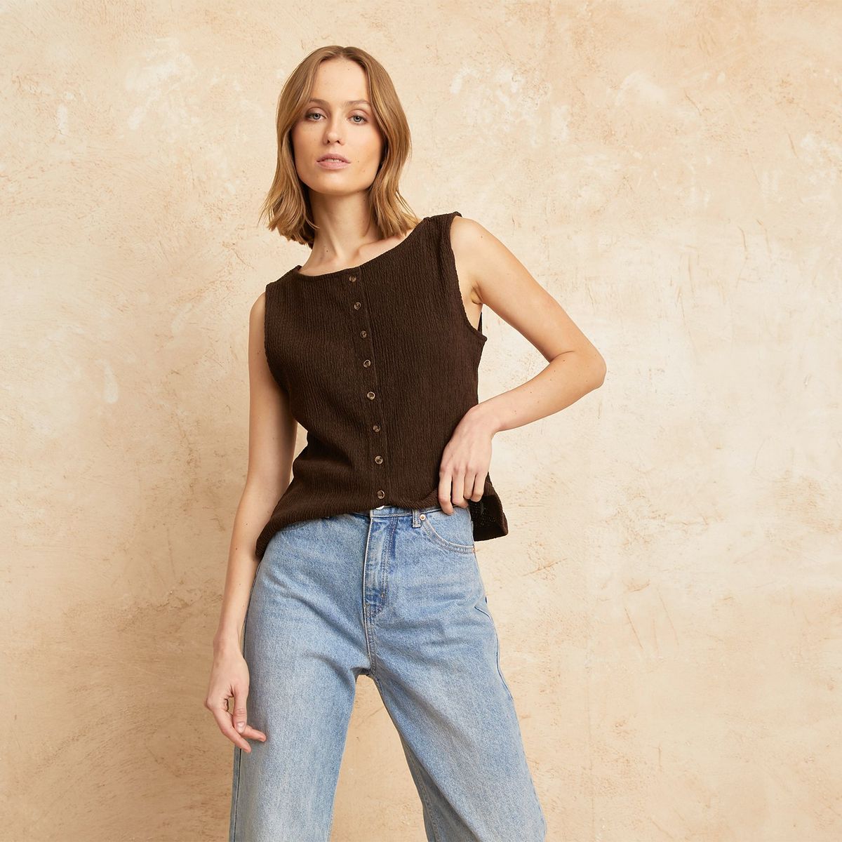 BASEMENT - Blusa Mujer Sin mangas Basement