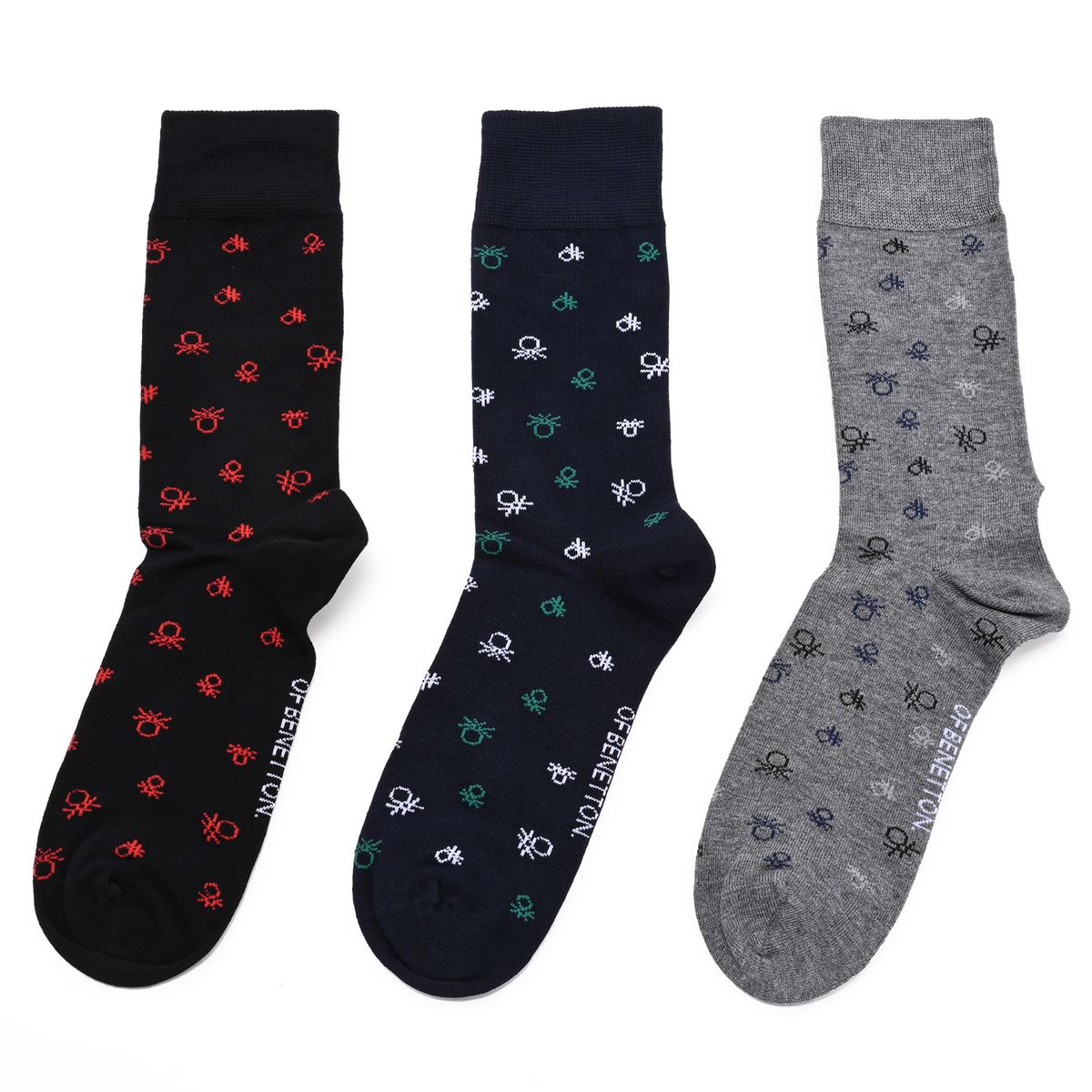 BENETTON - Medias Hombre Largo Pack de 3 Benetton