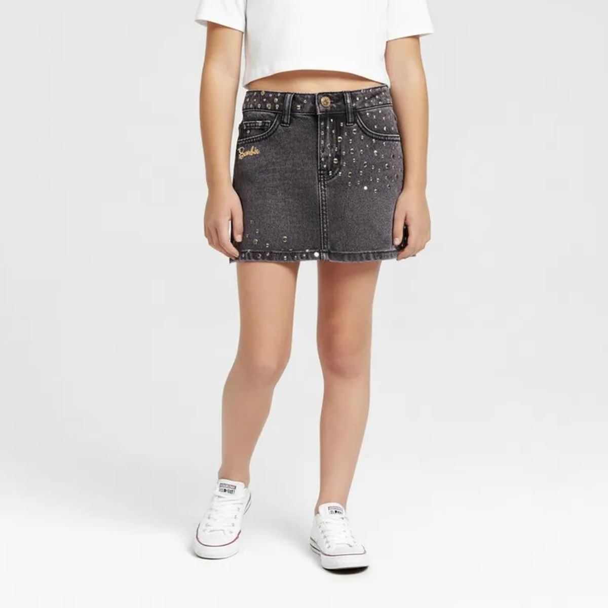 BARBIE - Falda Para Niña con Taches de Algodón Barbie