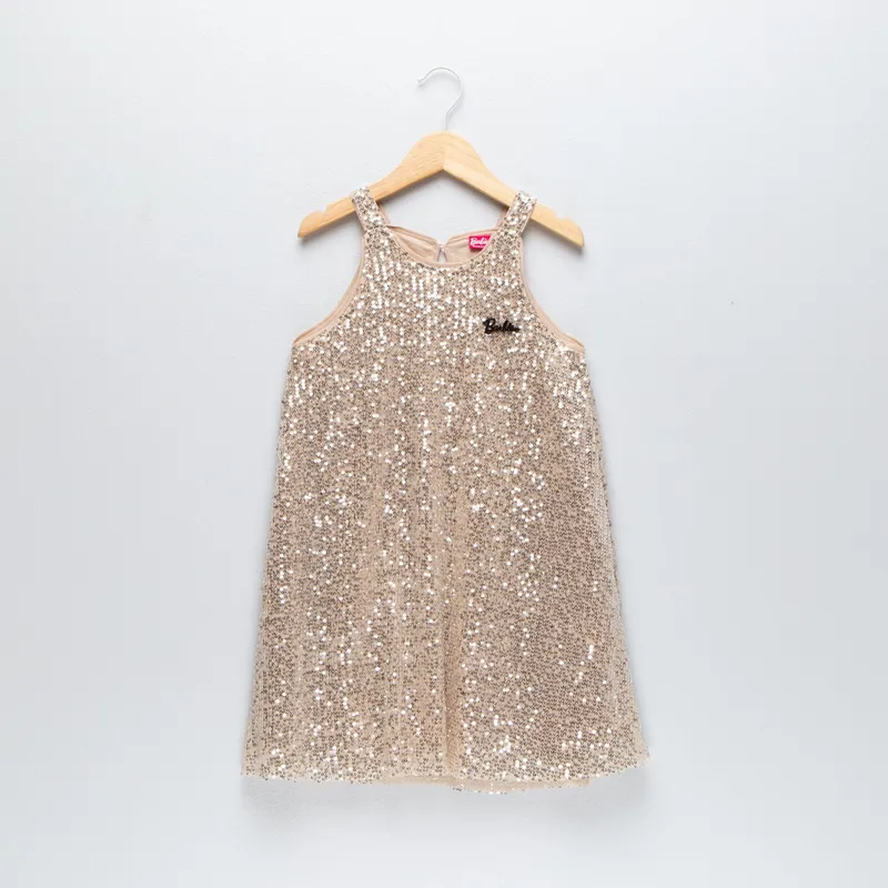 BARBIE - Vestido para Niña con Lentejuelas Barbie
