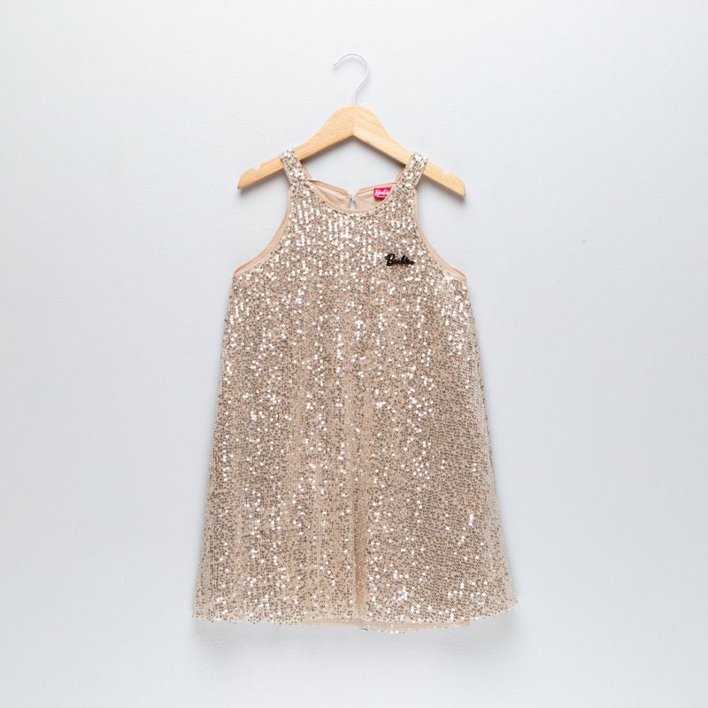 BARBIE - Vestido para Niña con Lentejuelas Barbie