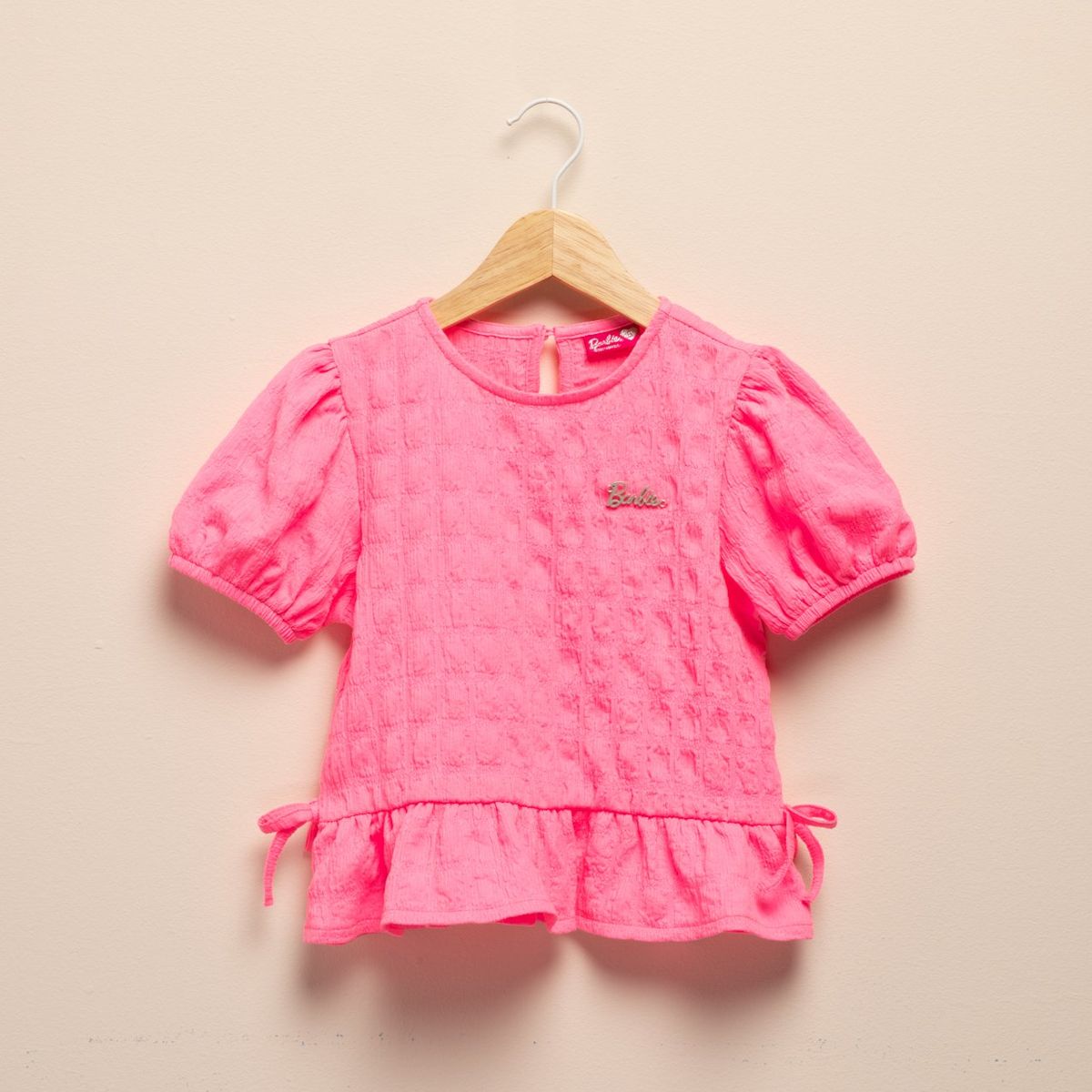 BARBIE - Camiseta Para Niña Textura Barbie Manga corta Barbie