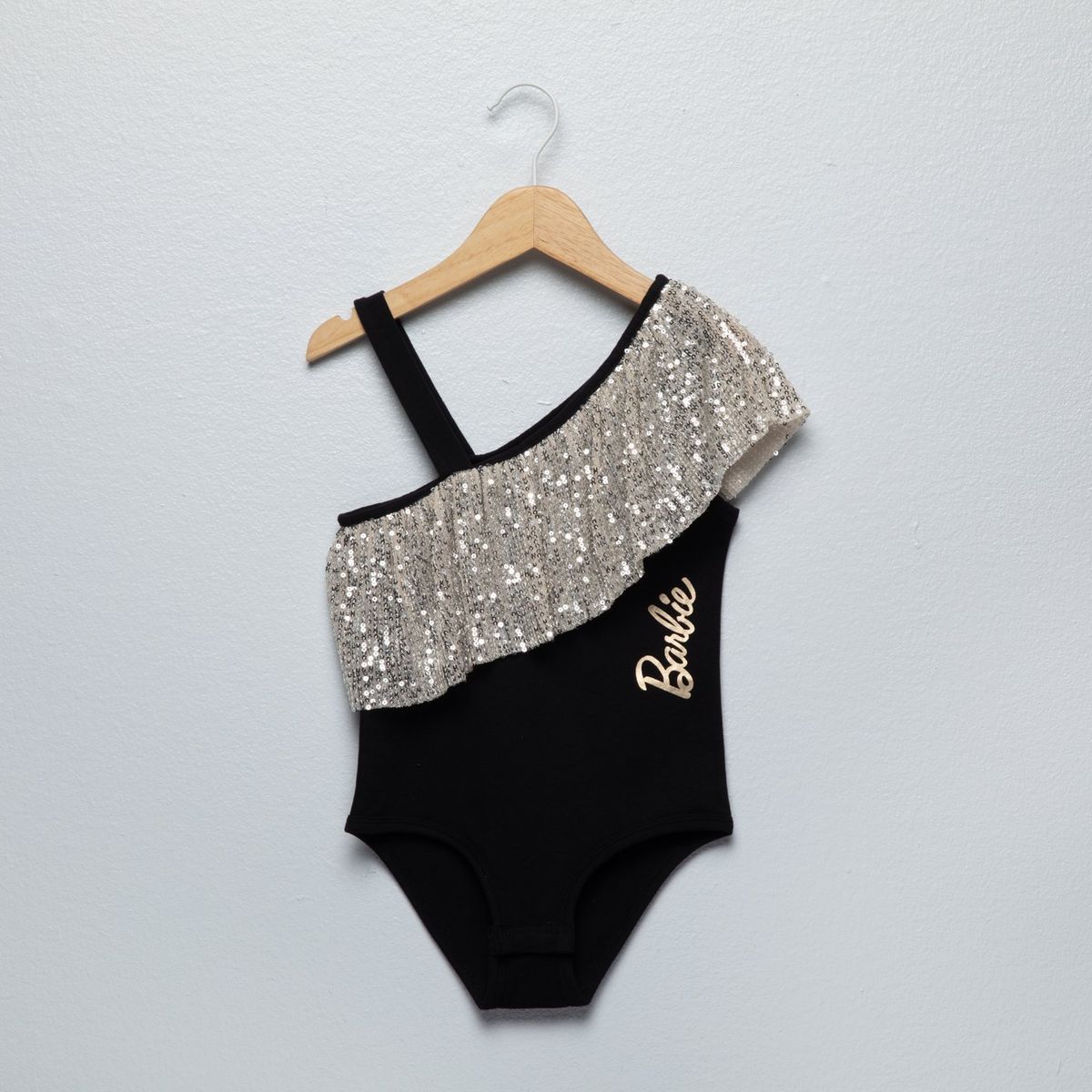 BARBIE - Body para Niña Lentejuelas de Algodón Barbie