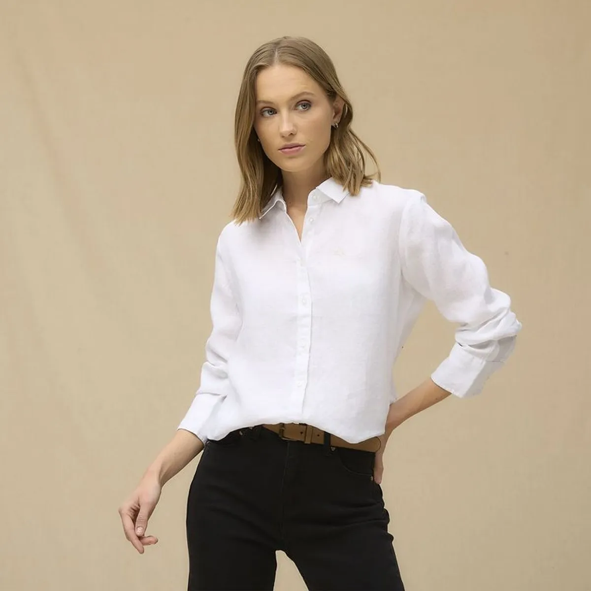 LA MARTINA - Camisa Mujer de Lino Manga larga La Martina 