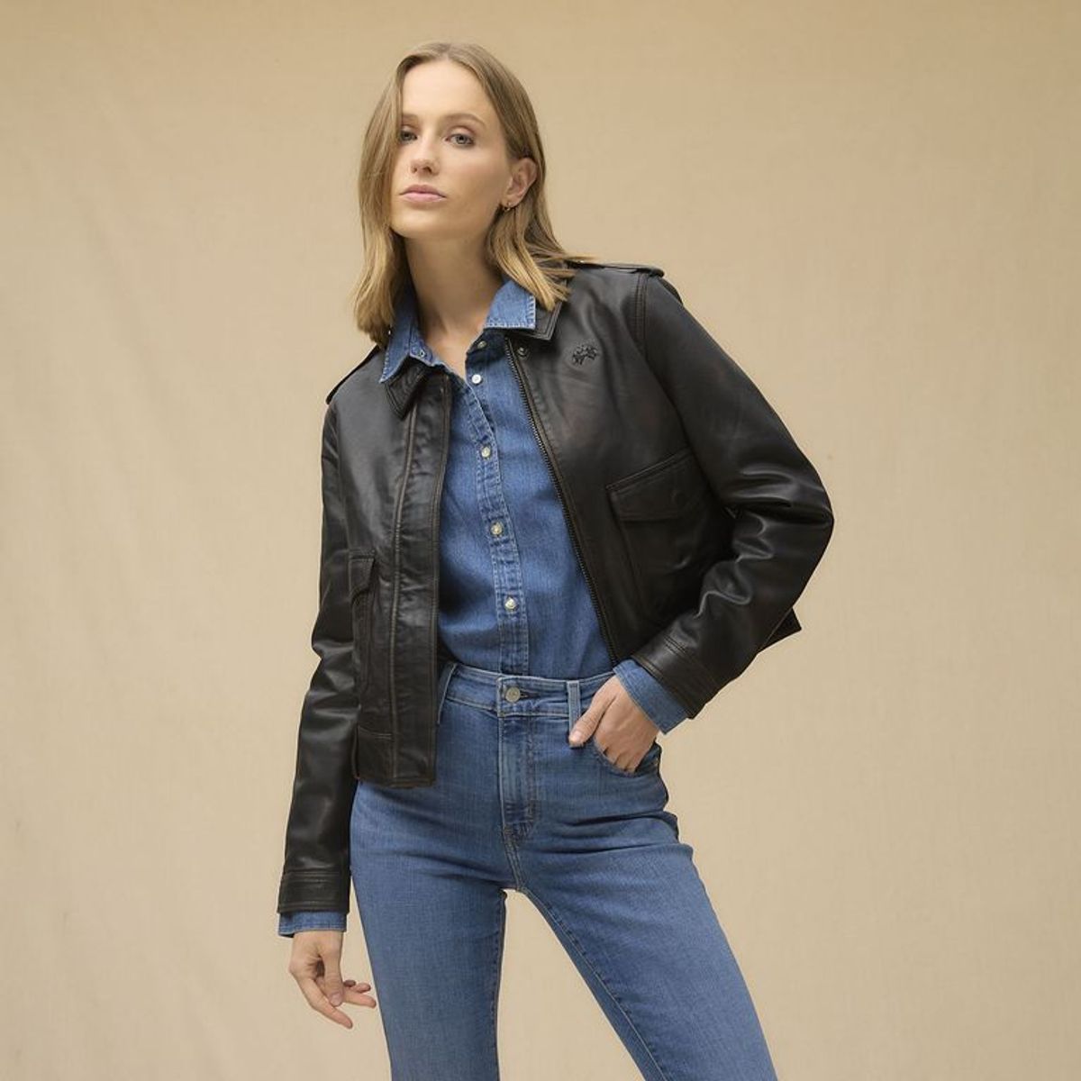 LA MARTINA - Chaqueta Mujer de Cuero La Martina