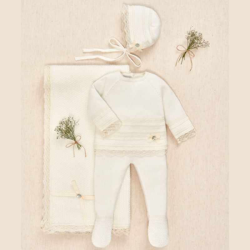 PAZ RODRIGUEZ - Sets Jubón manga larga + Pantalón para Bebé niña en Algodón PAZ RODRIGUEZ