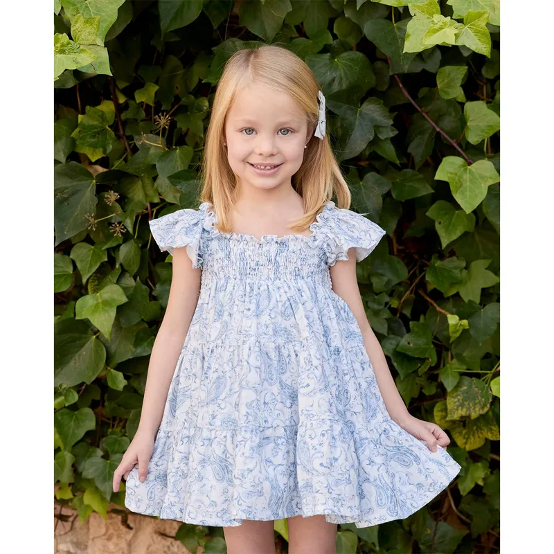 MARTIN ARANDA - Vestido para Bebé niña con Estampado Print Manga corta de Algodón MARTIN ARANDA
