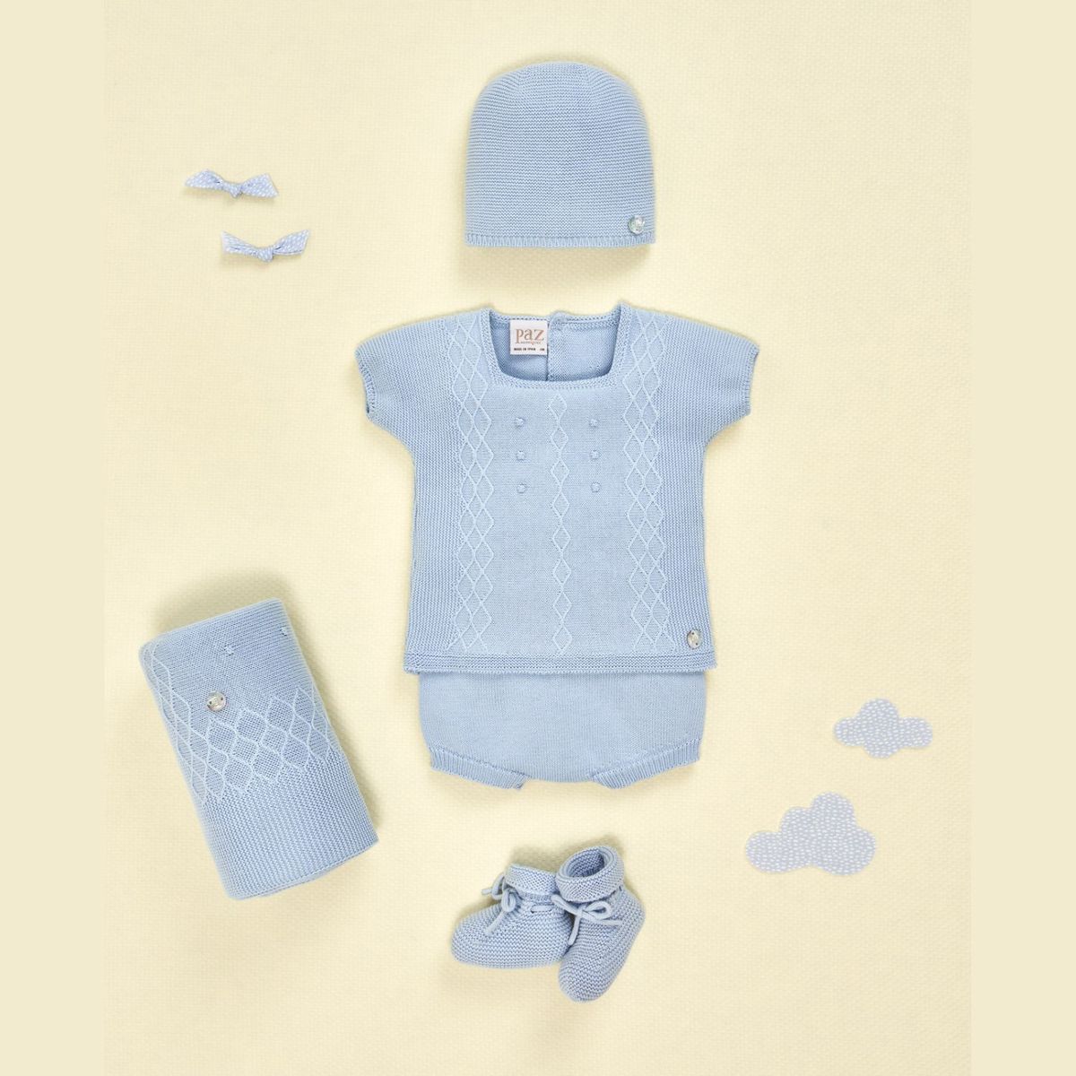 PAZ RODRIGUEZ - Sets Jubón + Short para Bebé niño en Algodón PAZ RODRIGUEZ