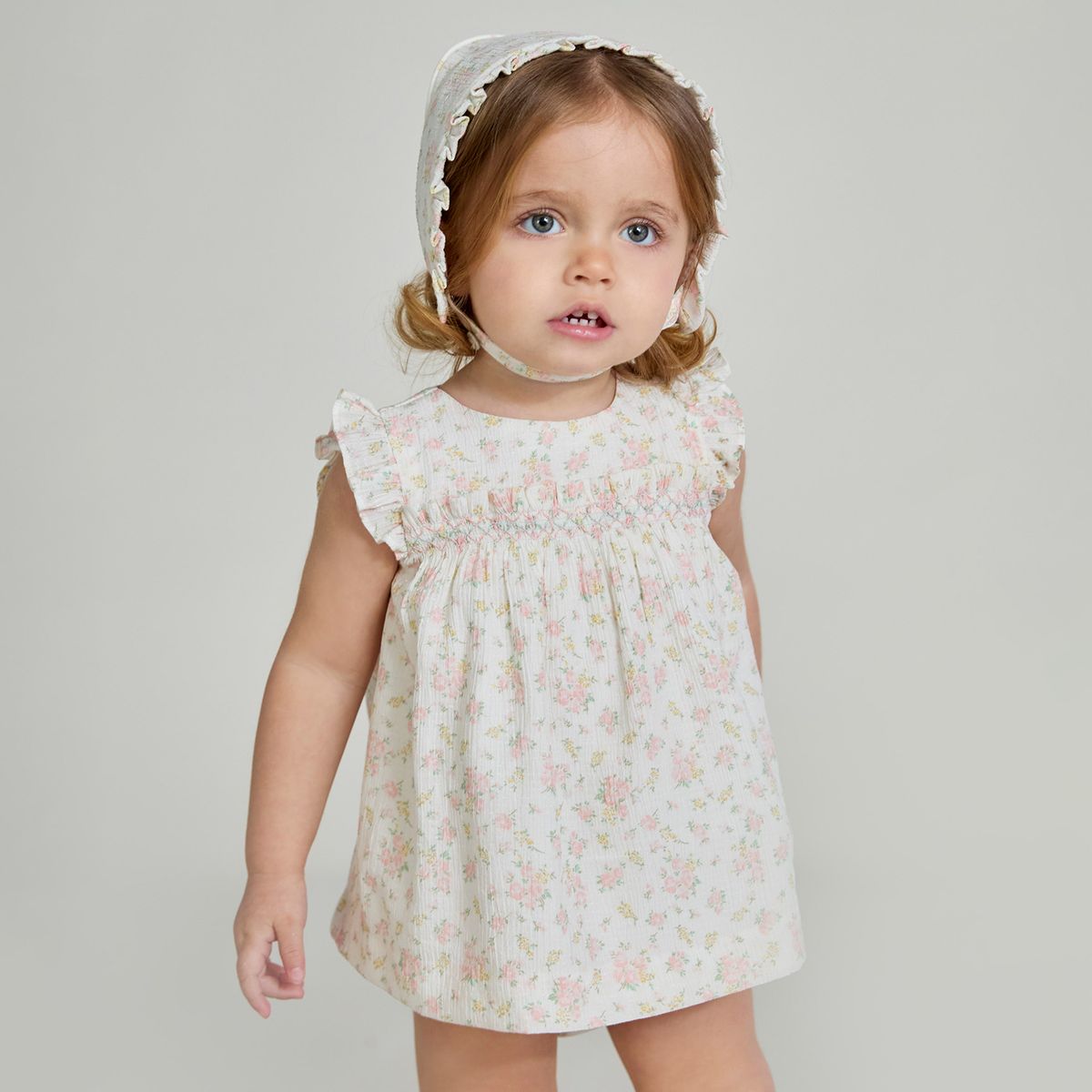 MARTIN ARANDA - Sets Vestido + Braguita estampada de flores para Bebé niña en Viscosa MARTIN ARANDA