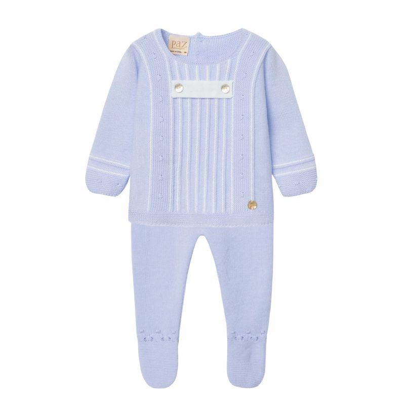 PAZ RODRIGUEZ - Sets Jubón manga larga + Pantalón para Bebé niño en Algodón PAZ RODRIGUEZ
