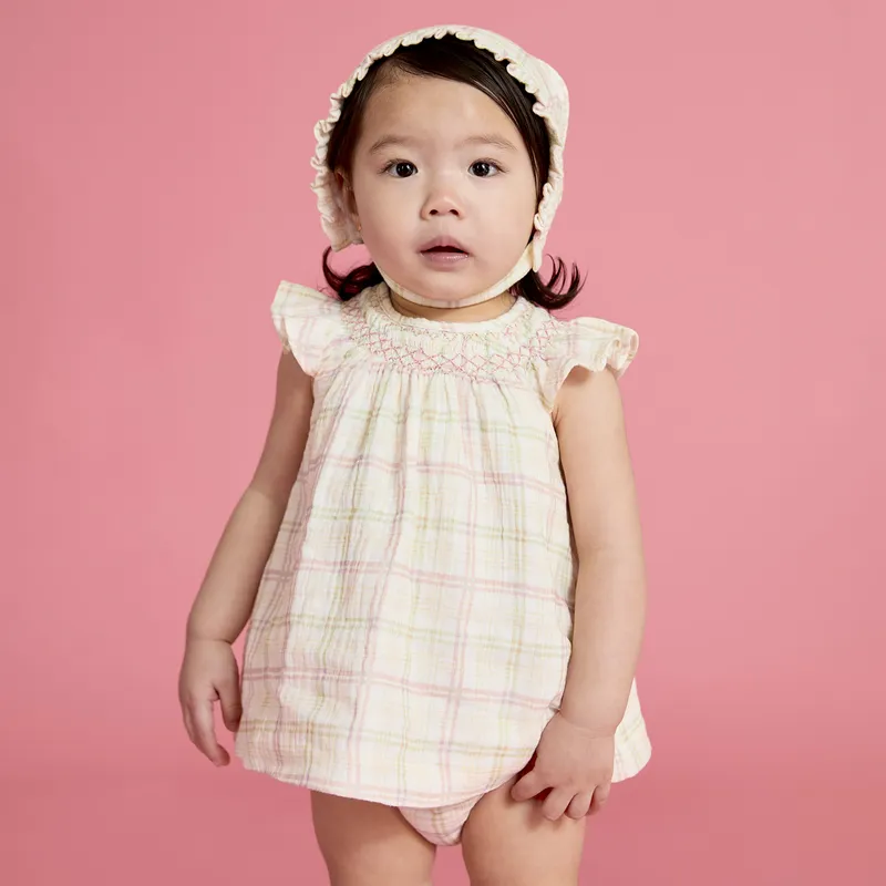 MARTIN ARANDA - Set Vestido + Calzoncito para Bebé niña en Algodón MARTIN ARANDA 