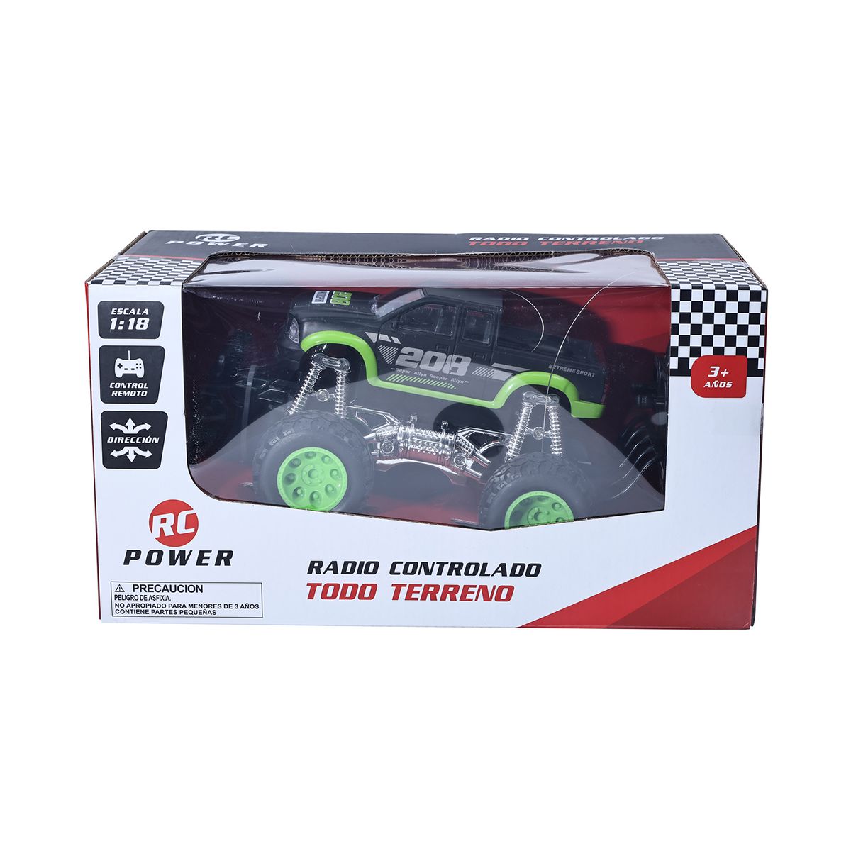 YIDAFENG - Carro de juguete: Camioneta escala 1:18 verde 