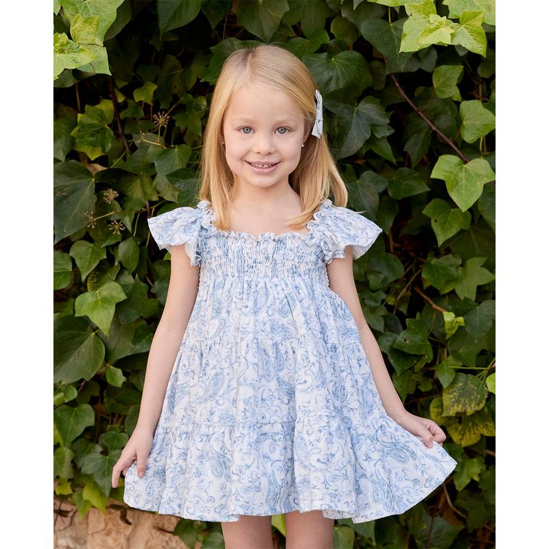 MARTIN ARANDA - Vestido para Niña con Estampado Print Manga corta de Algodón MARTIN ARANDA