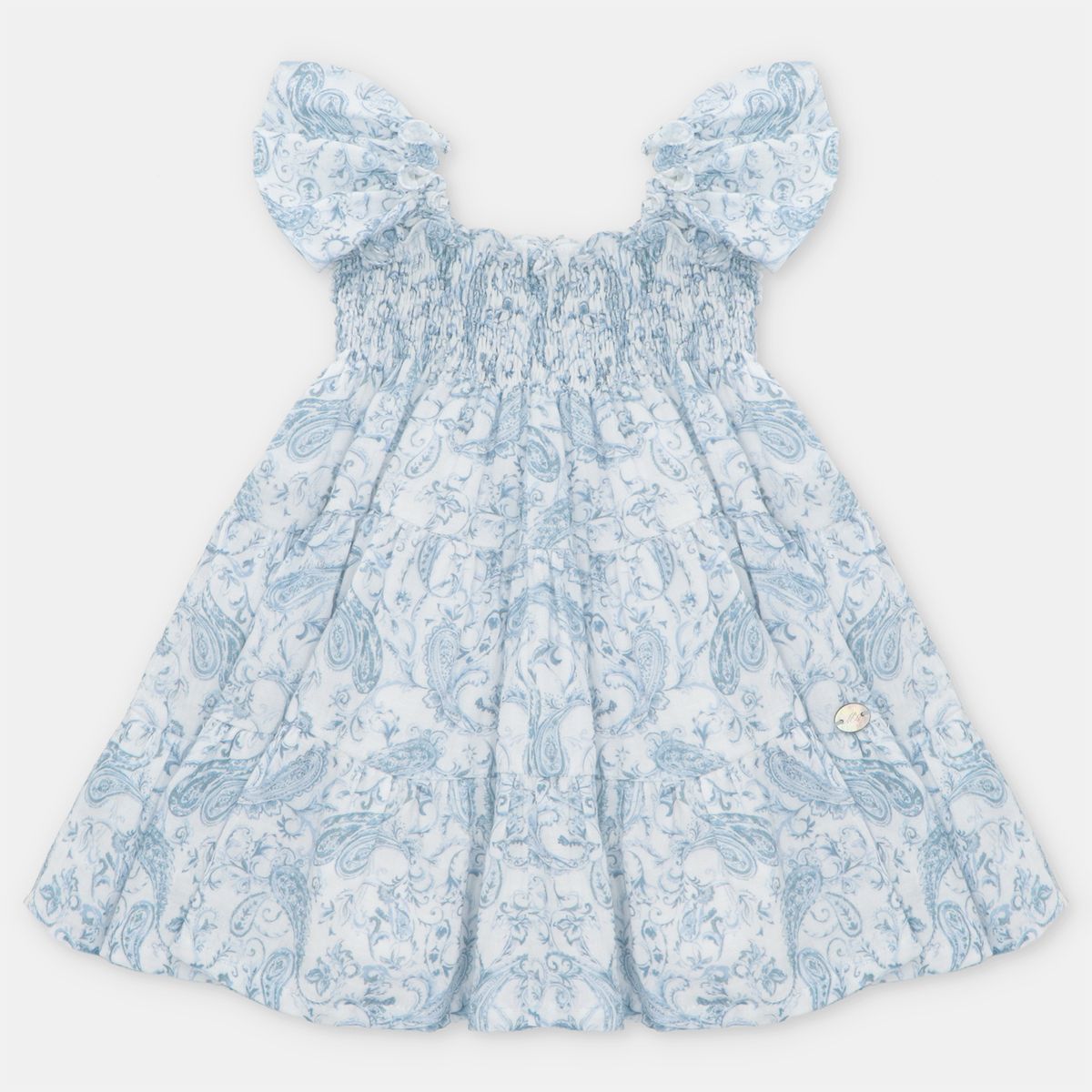 MARTIN ARANDA - Vestido para Niña con Estampado Print Manga corta de Algodón MARTIN ARANDA