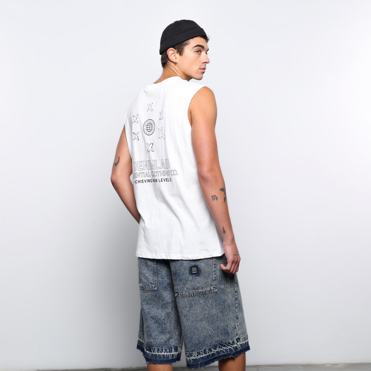 DENIMLAB - Camiseta Hombre con Logo de Algodón Denimlab