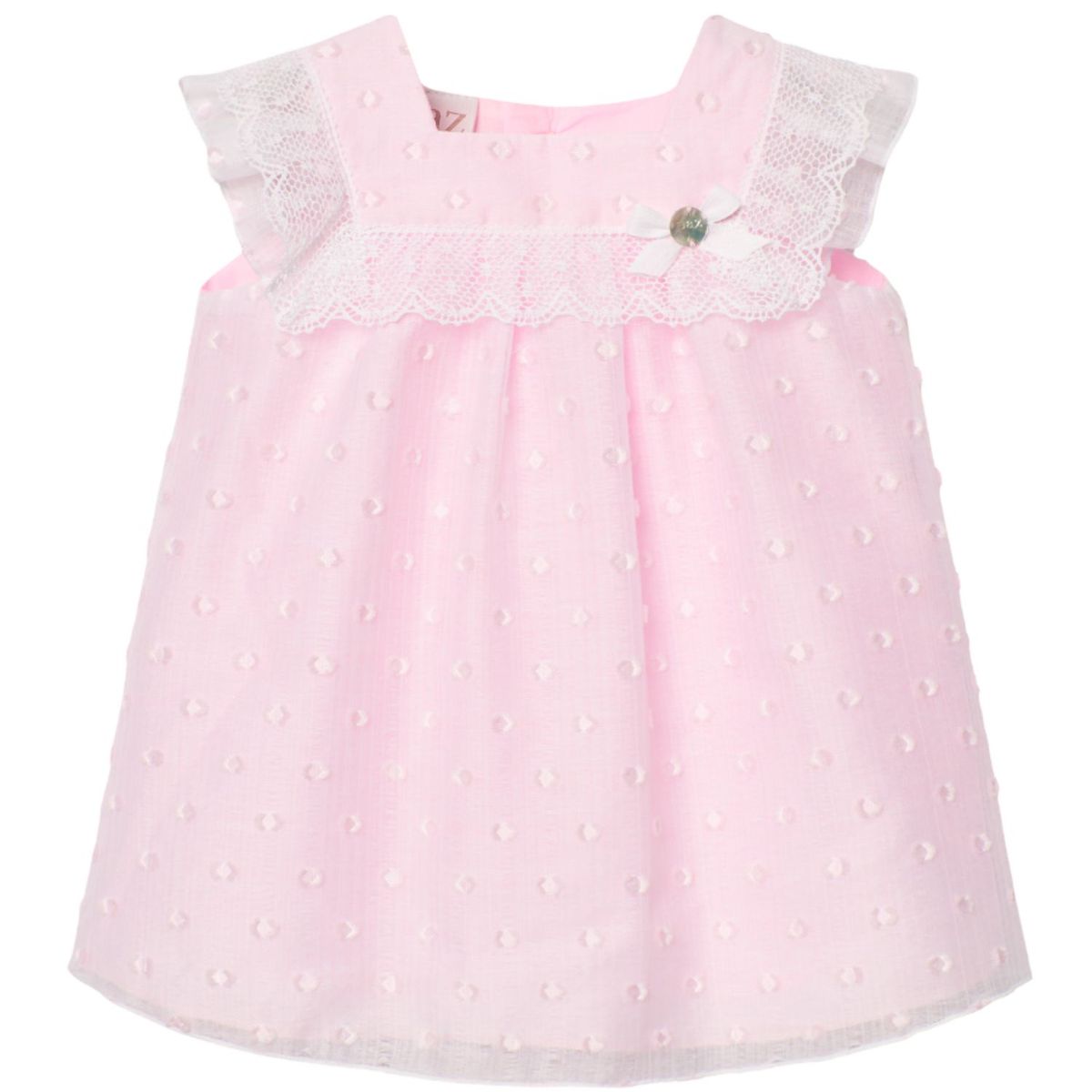 PAZ RODRIGUEZ - Vestido Para Bebé niña  Con aplique Fiesta Manga corta PAZ RODRIGUEZ