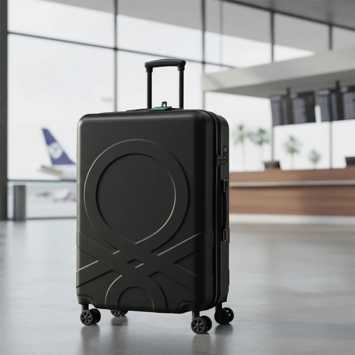 BENETTON - Maleta de viaje 21 kg - Maleta de Bodega rígida Benetton. Ruedas 360° candado TSA