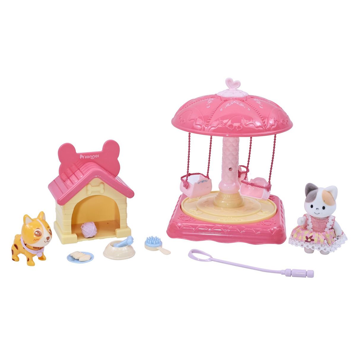 KIDS N PLAY - Casa de muñecas: Set sillas voladoras La campiña de los gaticos