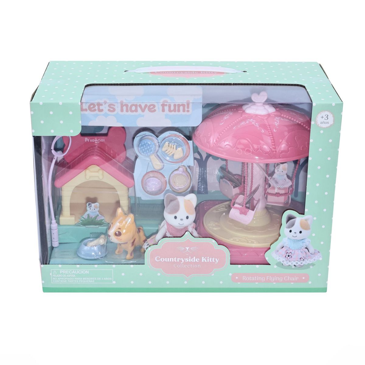 KIDS N PLAY - Casa de muñecas: Set sillas voladoras La campiña de los gaticos